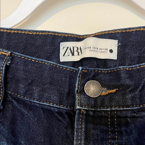 Zara Dark Blue Flare Jeans - Picture 2 of 7